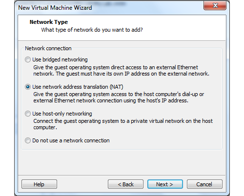 VMware network type