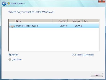 making hdd partition - install windows 7