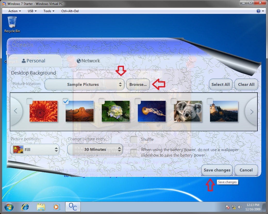 Oceanis Change Background Windows 7