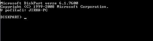 CMD screenshot - příkazový řádek