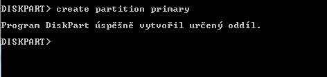 CMD screenshot - příkazový řádek