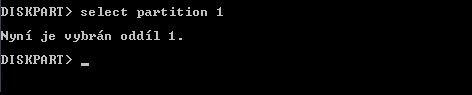 CMD screenshot - příkazový řádek