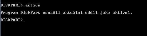 CMD screenshot - příkazový řádek
