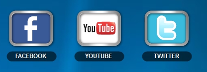 facebook, twitter, YouTube icon